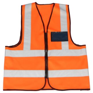 MASTER ORANGE REFLECTIVE VEST - ZIP & ID POUCH