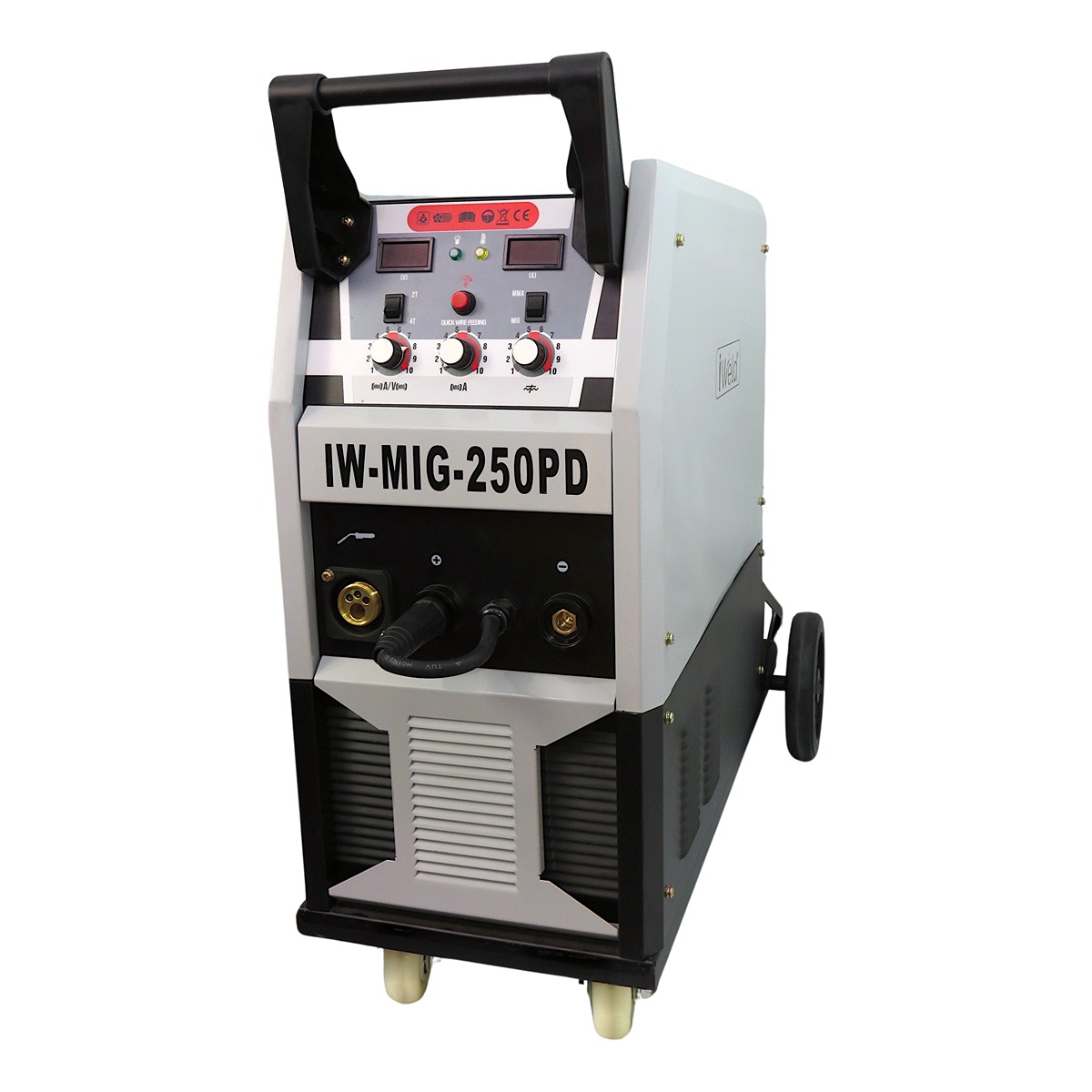 iWELD MIG-250PD MIG/MMA TROLLEY WELDING MACHINE - 250A - 220V + BZ25 TORCH